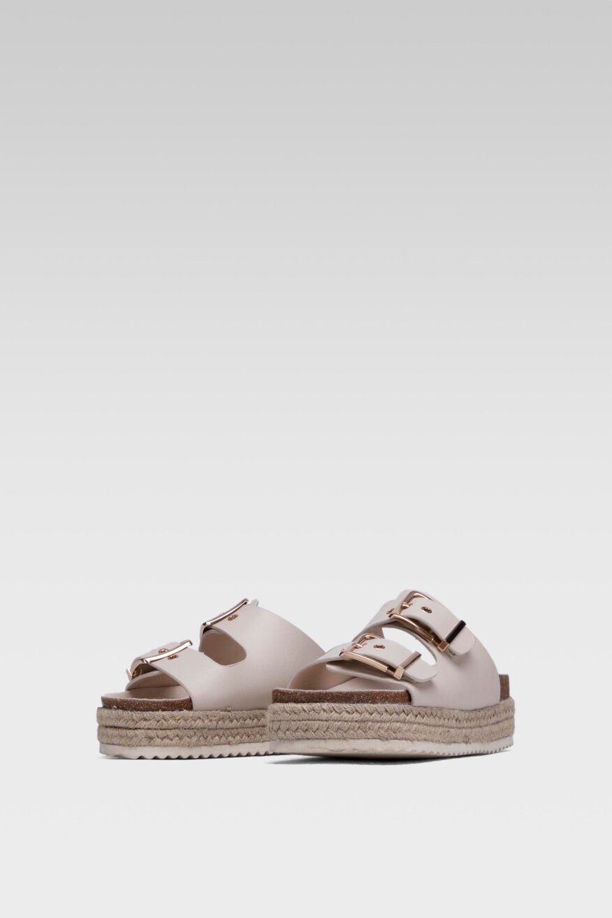 
                Jenny Fairy - Klapki na koturnie z platformą boho - 5903698691671