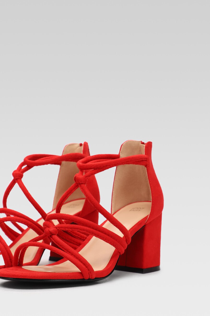 
                Jenny Fairy - Sandały na obcasie czerwone - 5903698422633