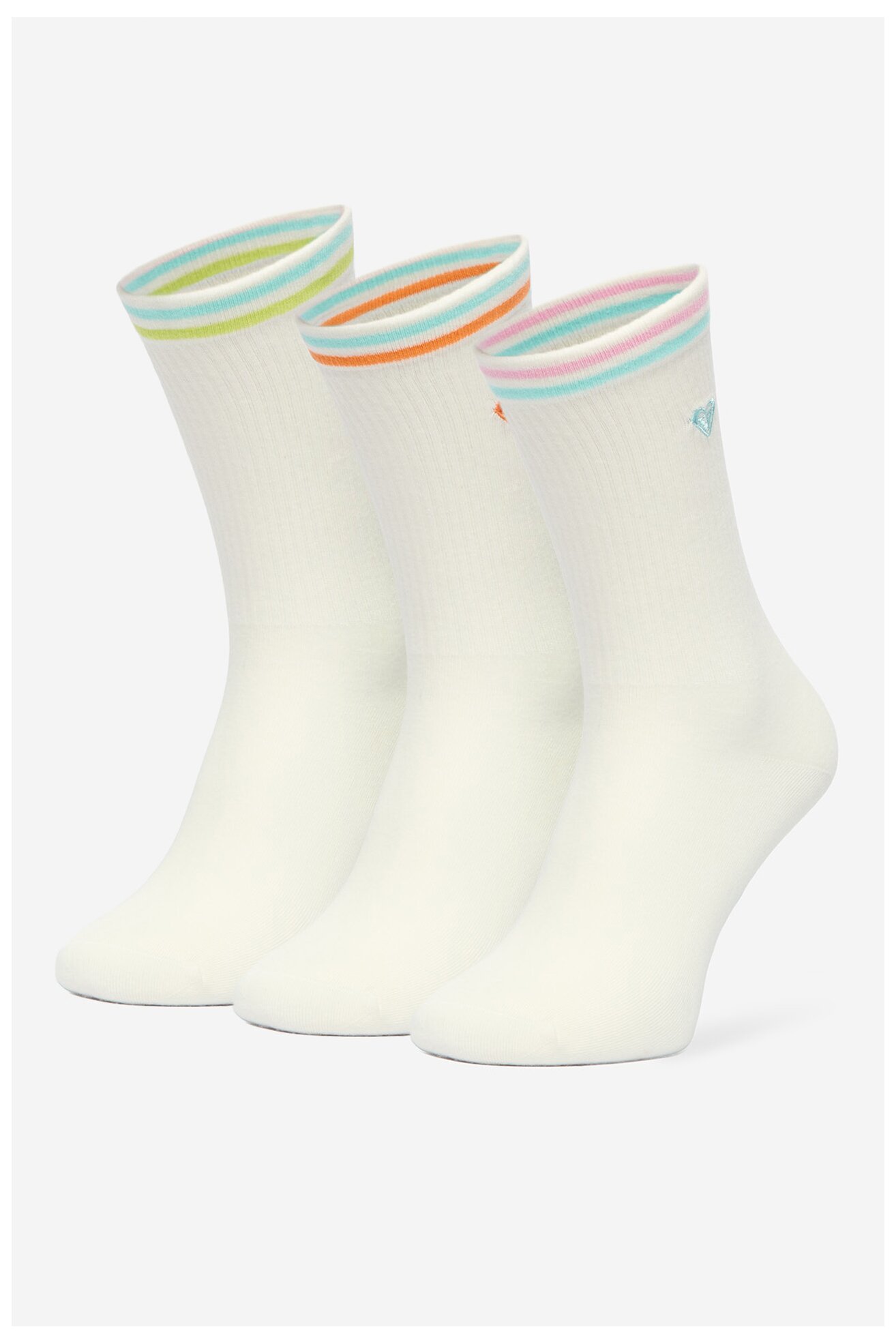 Skarpetki ROXY CEO_BR_ROXY_2032_W_AW25 (3 PACK) Biały