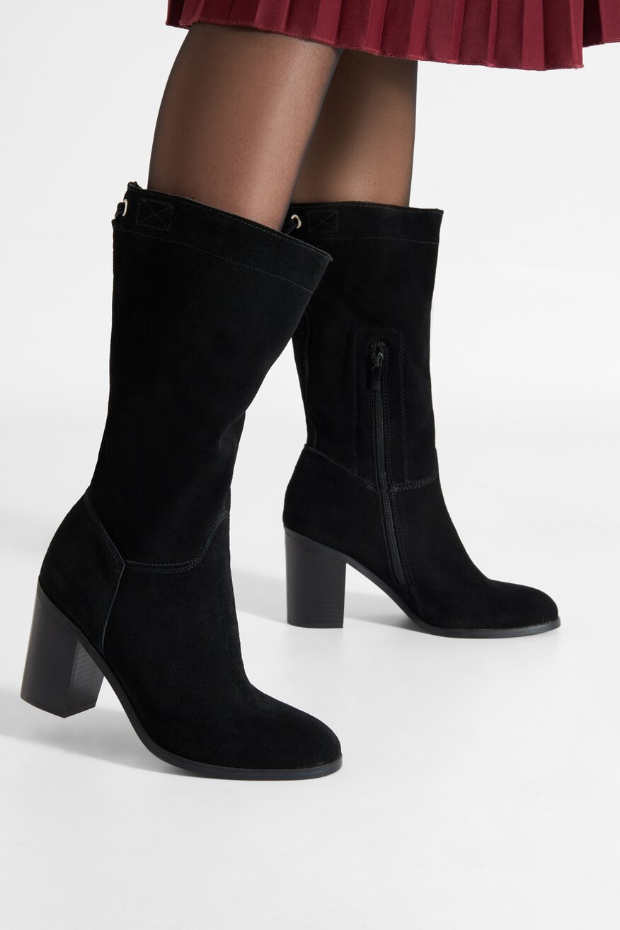 Lasocki - Kozaki skórzane na słupku - 5904248907143