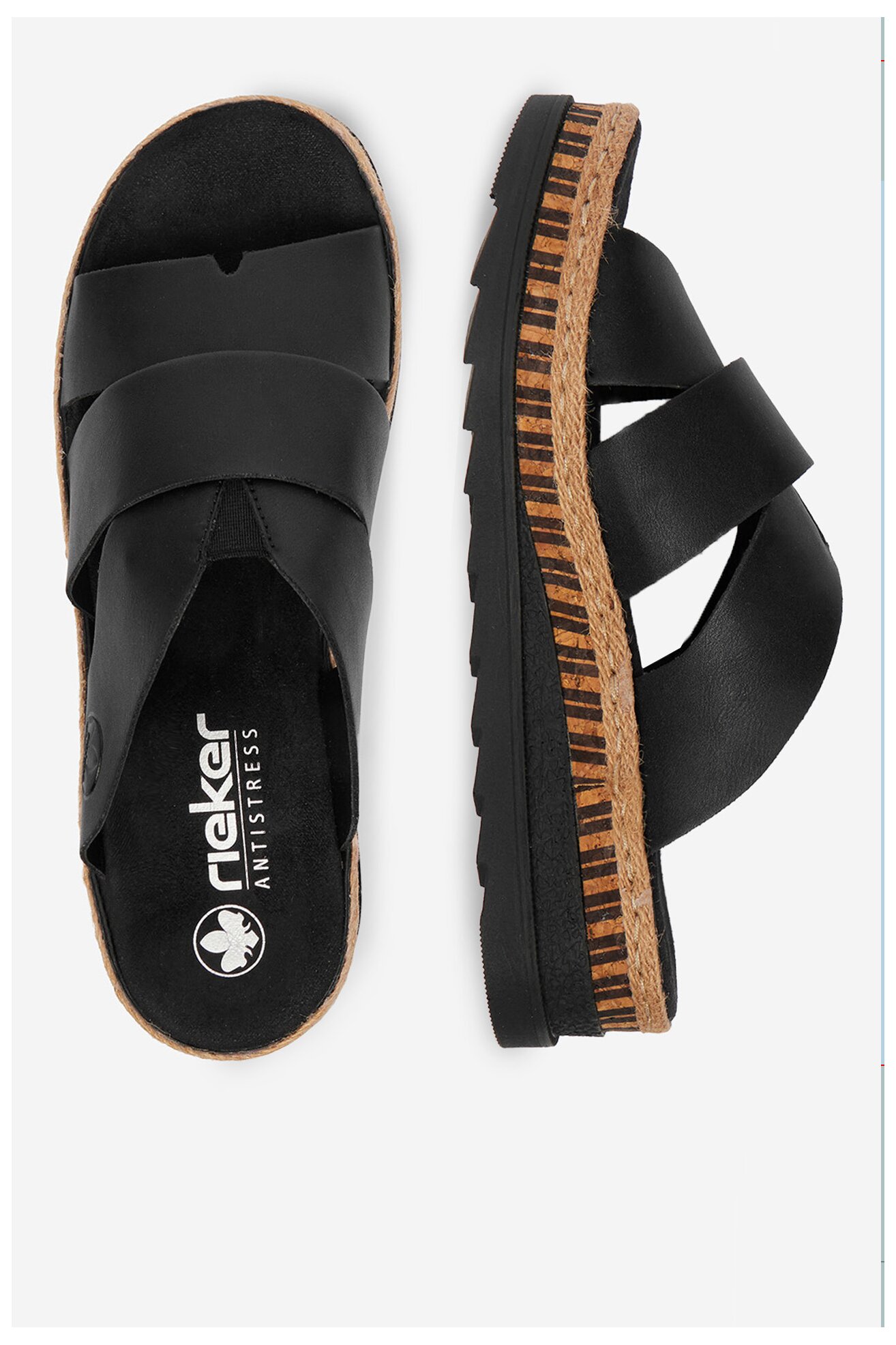 Klapki Rieker CEO-V7989-00 Czarny