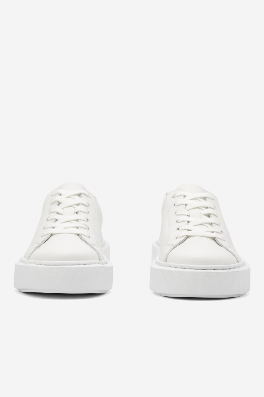 Gino Rossi - Skórzane półbuty białe - 5904862754154