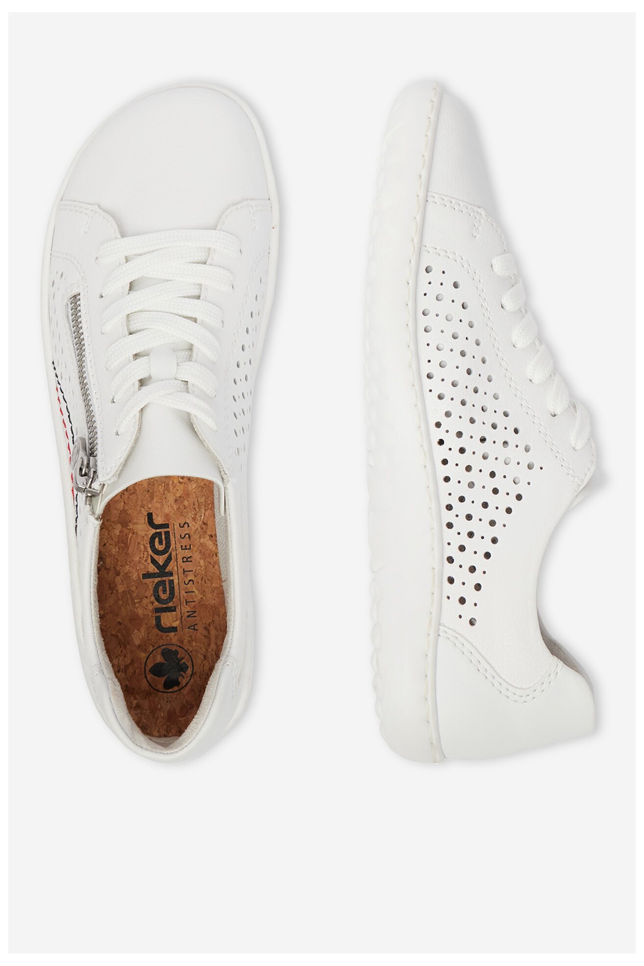 Półbuty Rieker CEO-52824-80 Biały