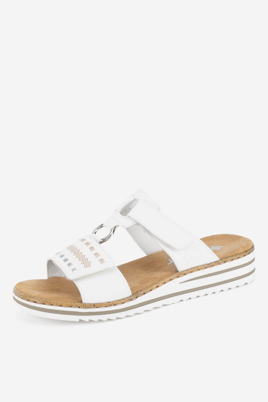 Rieker - Klapki na koturnie - 2230056228976