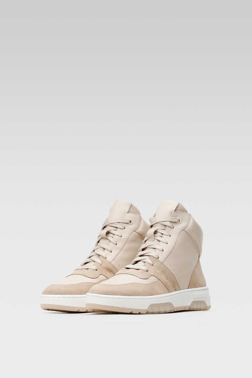 
                Badura - Skórzane trzewiki beżowe - 5904248482312