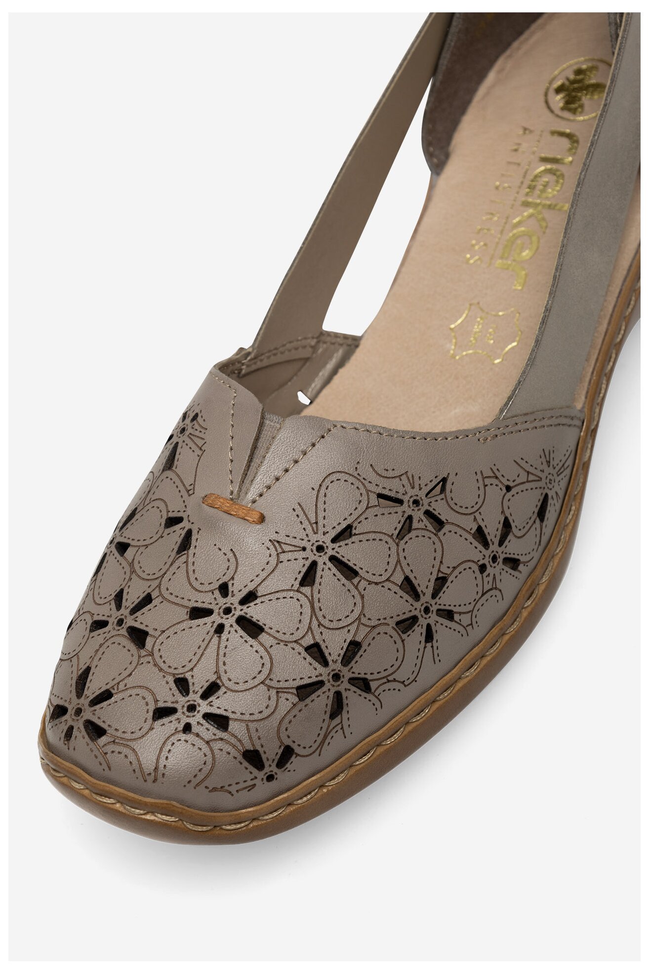 Półbuty Rieker 41356-64 Beżowy ciemny