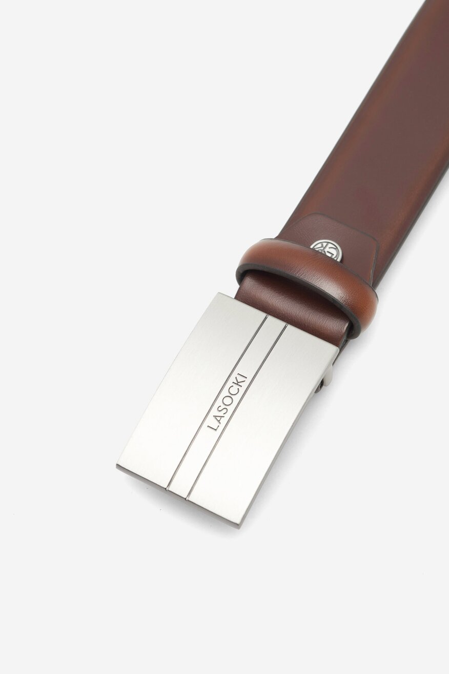 
                Lasocki - Pasek męski skórzany - 5905588406457
