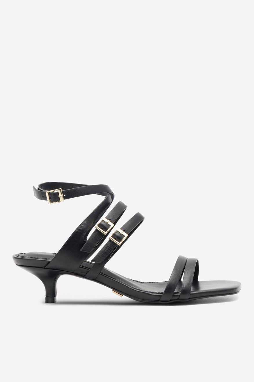 Gino Rossi - Skórzane sandały czarne - 5904862814414