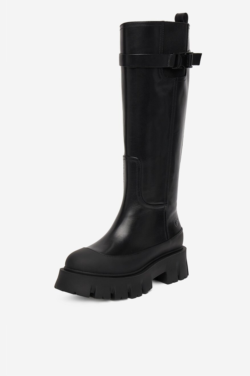 G-STAR RAW - Skórzane kozaki z suwakiem - 5906751408230