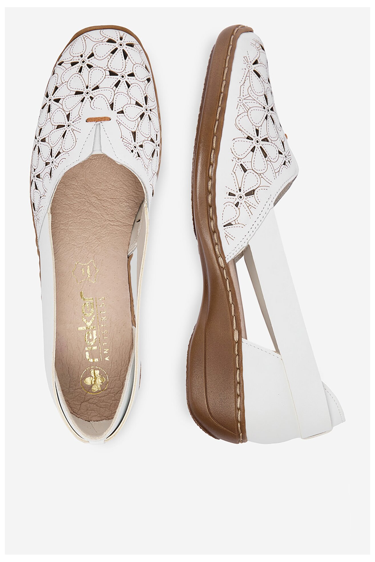 Półbuty Rieker CEO-41356-80 Biały