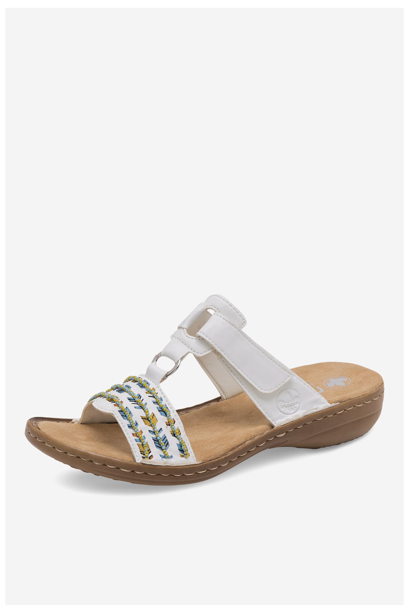 Klapki Rieker 60867-80 Biały