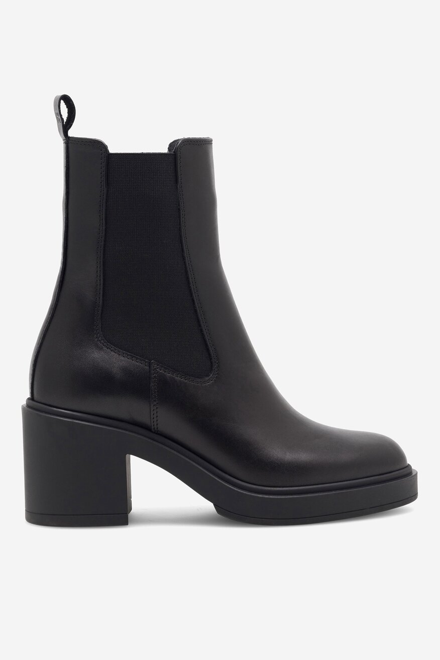 
                Gino Rossi - Botki skórzane na słupku - 5905588844983