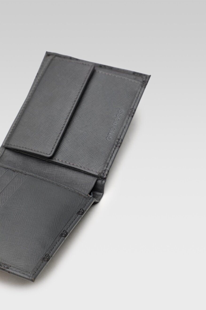 Gino Rossi - Duży portfel męski skórzany szary - 5904862457901