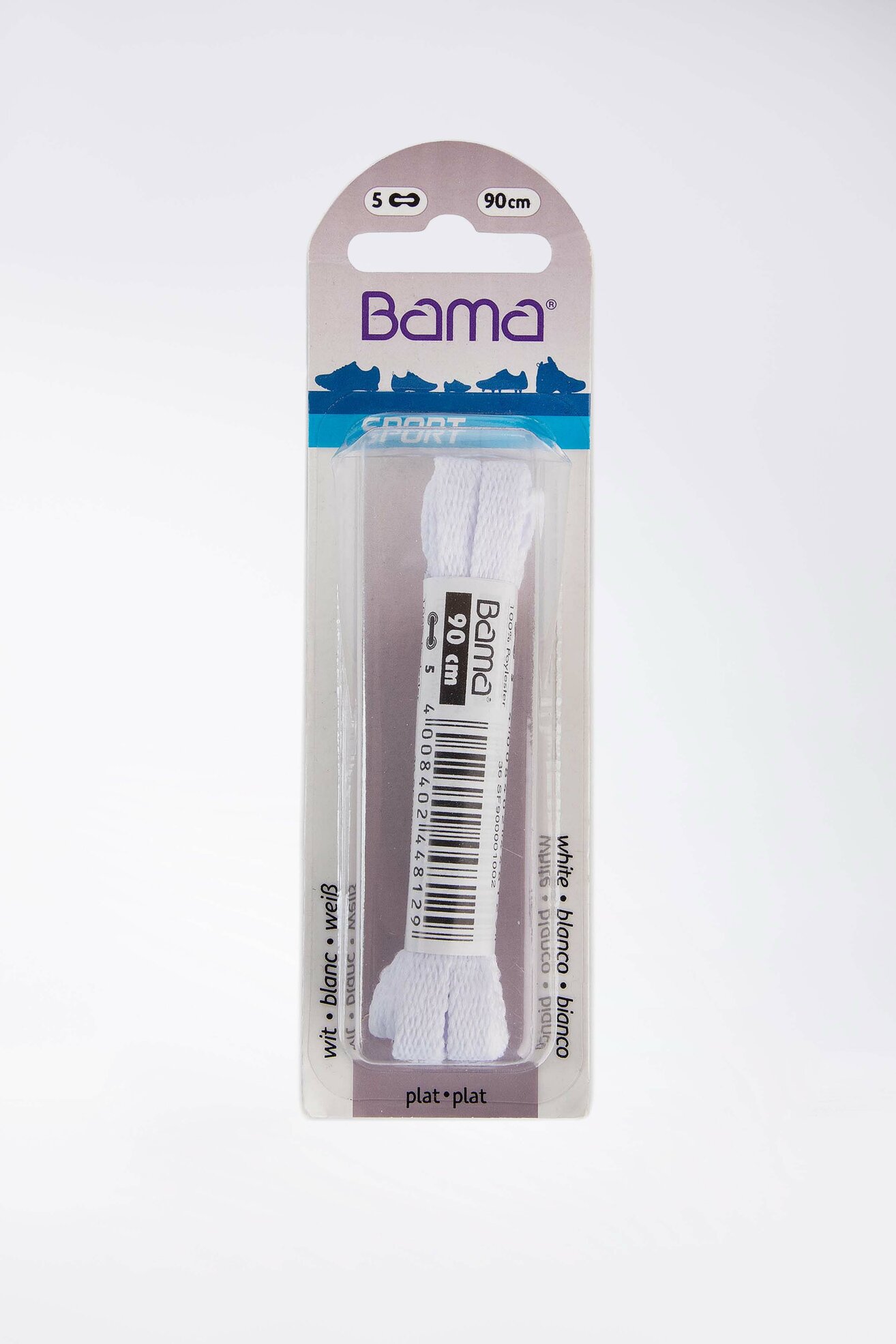 Sznurowadła BAMA 90-002/BIAŁE Biały