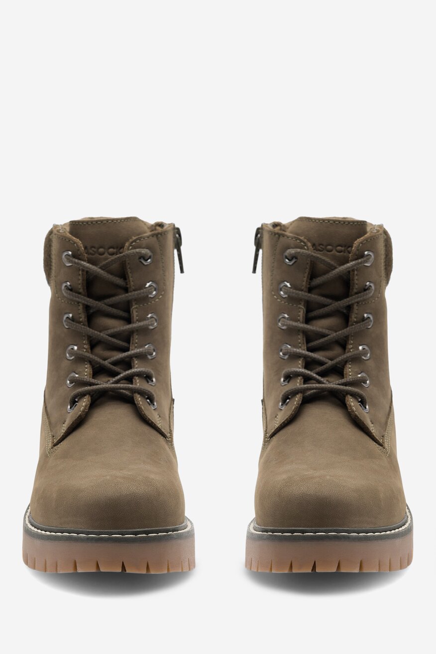 Šněrovací vyšší obuv Lasocki Young KHAKI - 5905588139195