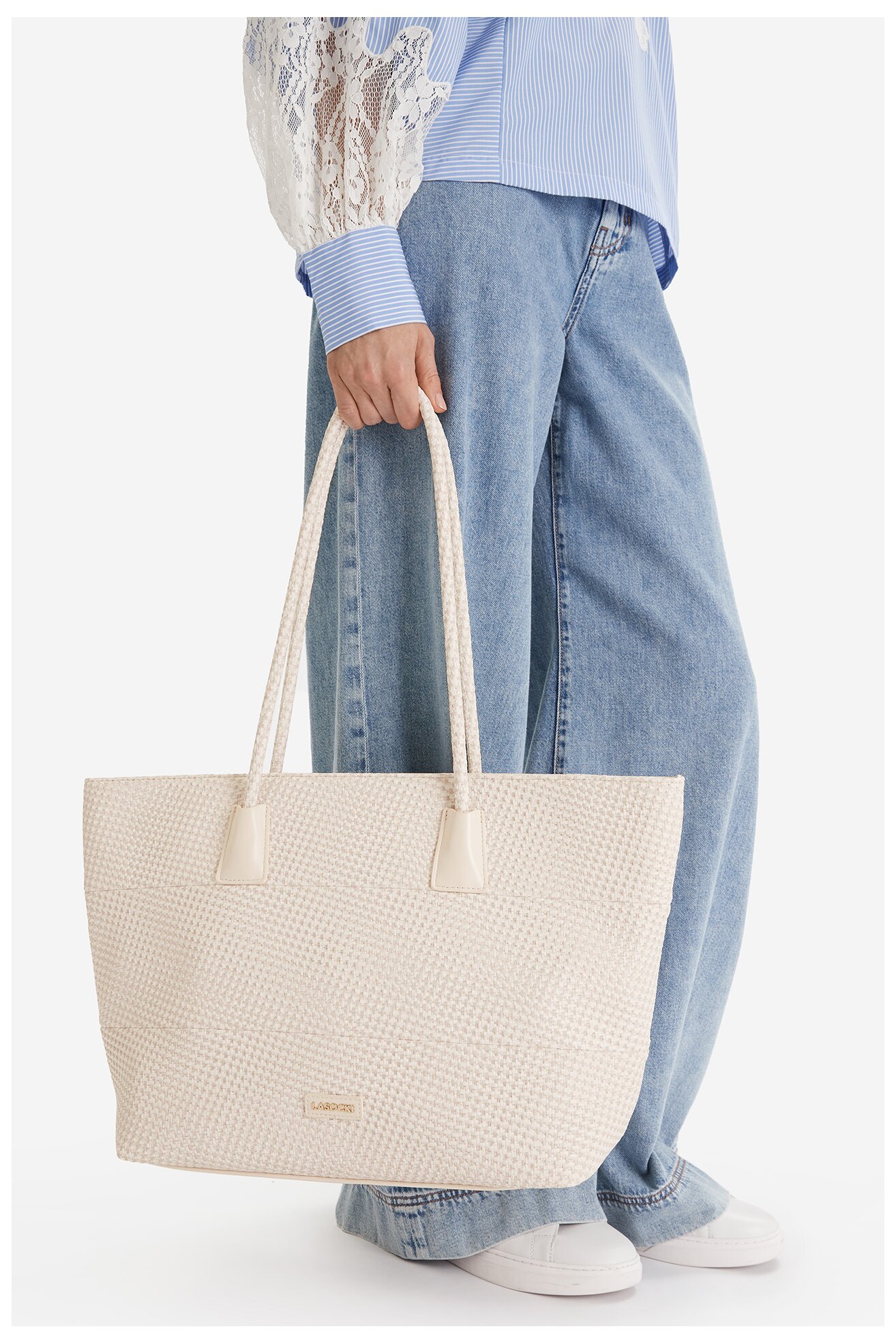 Дамска чанта Lasocki CEO-LSK-L-005-09 СЛОНОВА КОСТ