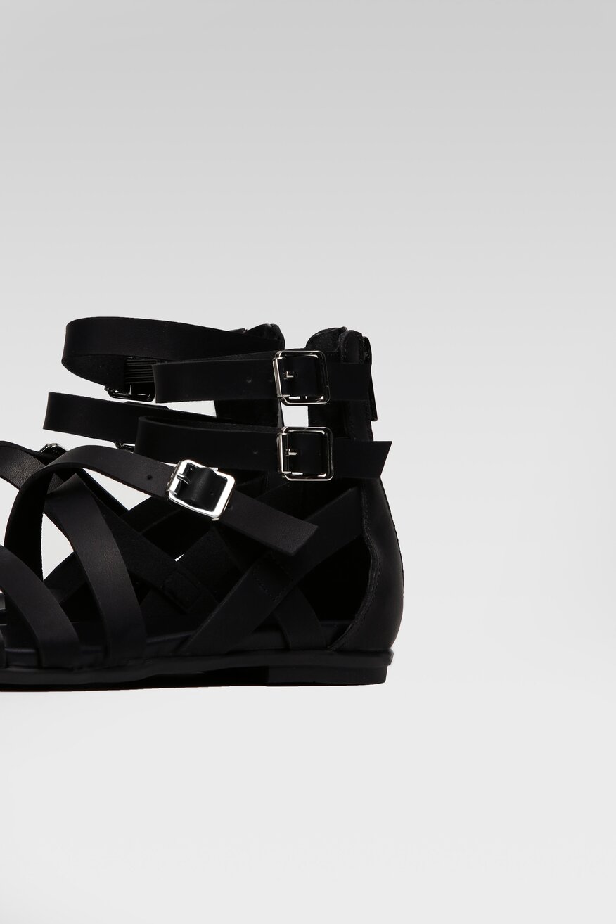 
                Jenny Fairy - Sandały czarne z suwakiem - 5904248715229