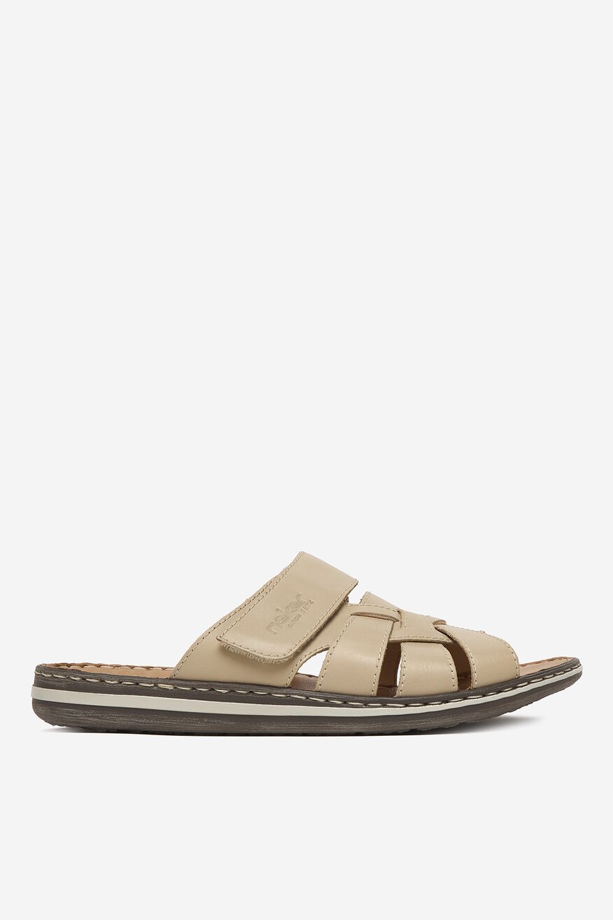 Rieker - Klapki skórzane - 5906751771266