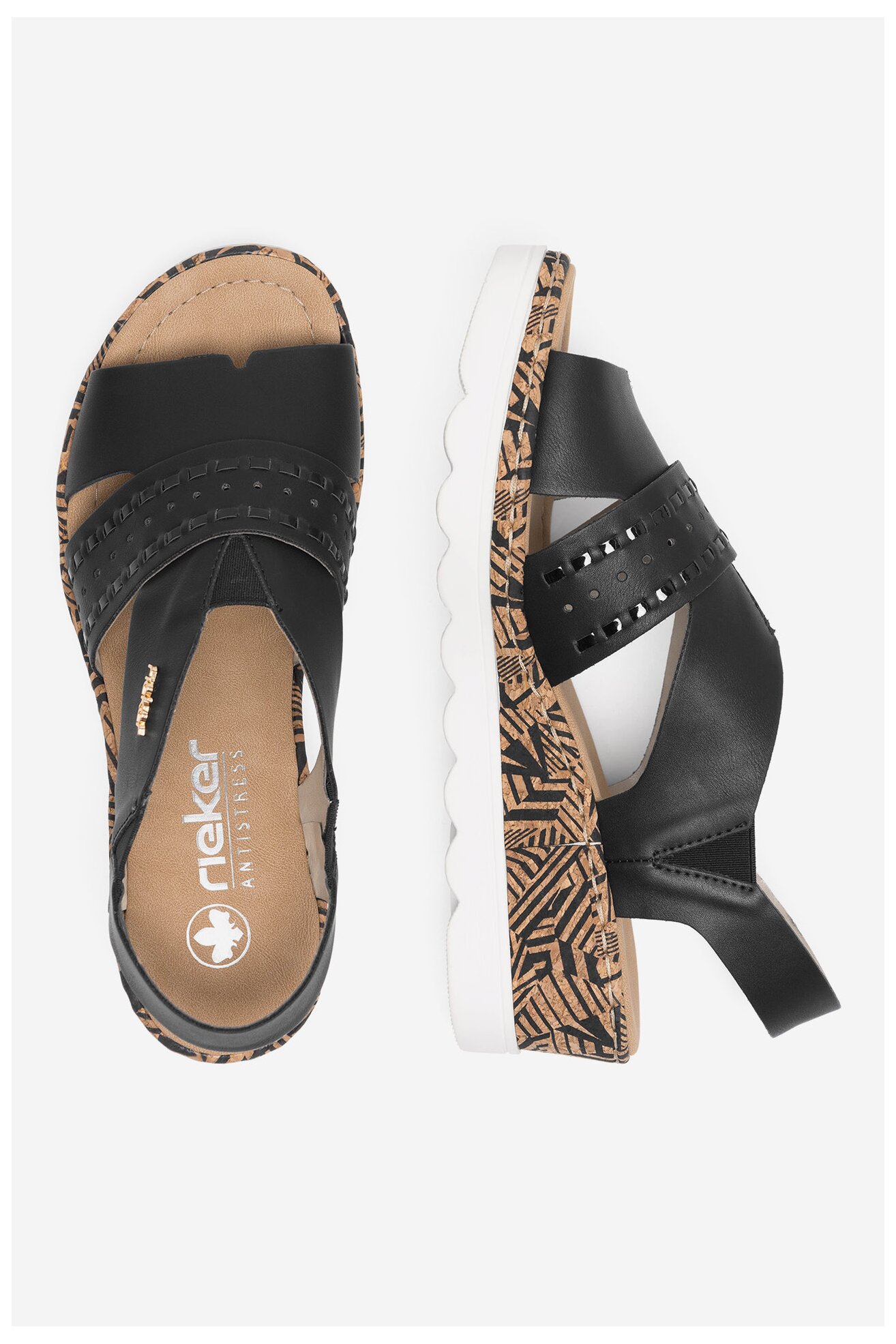 Sandały Rieker 67179-00 Czarny