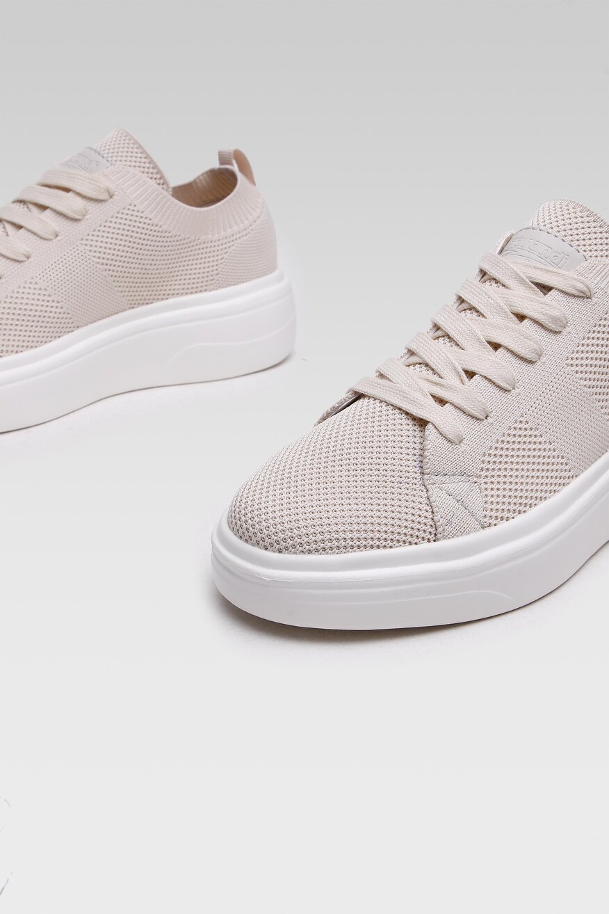 
                Sprandi - Obuwie sportowe beżowe sznurowane - 5904248703363