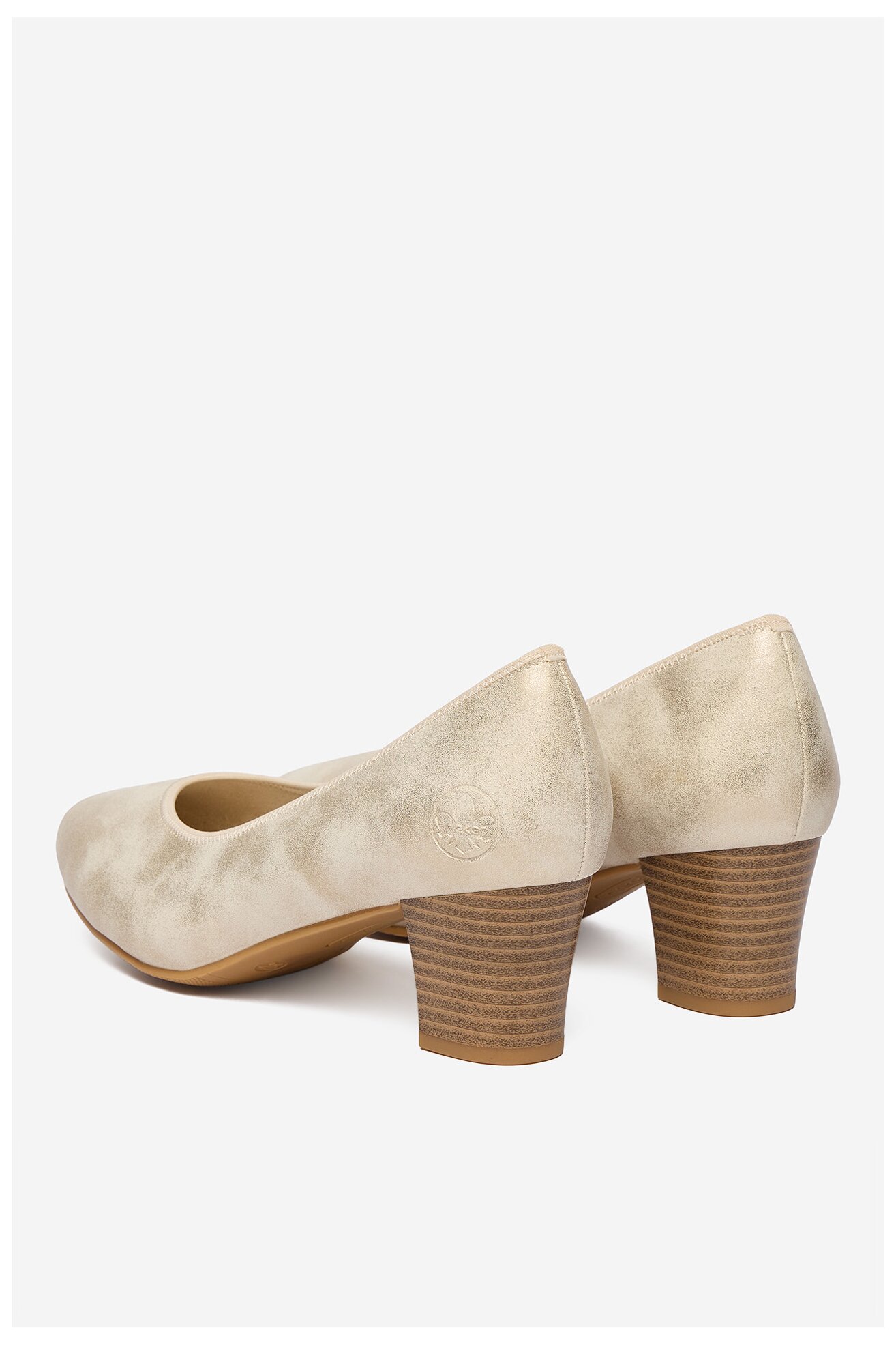 Czółenka Rieker CEO-44650-91 Złoty