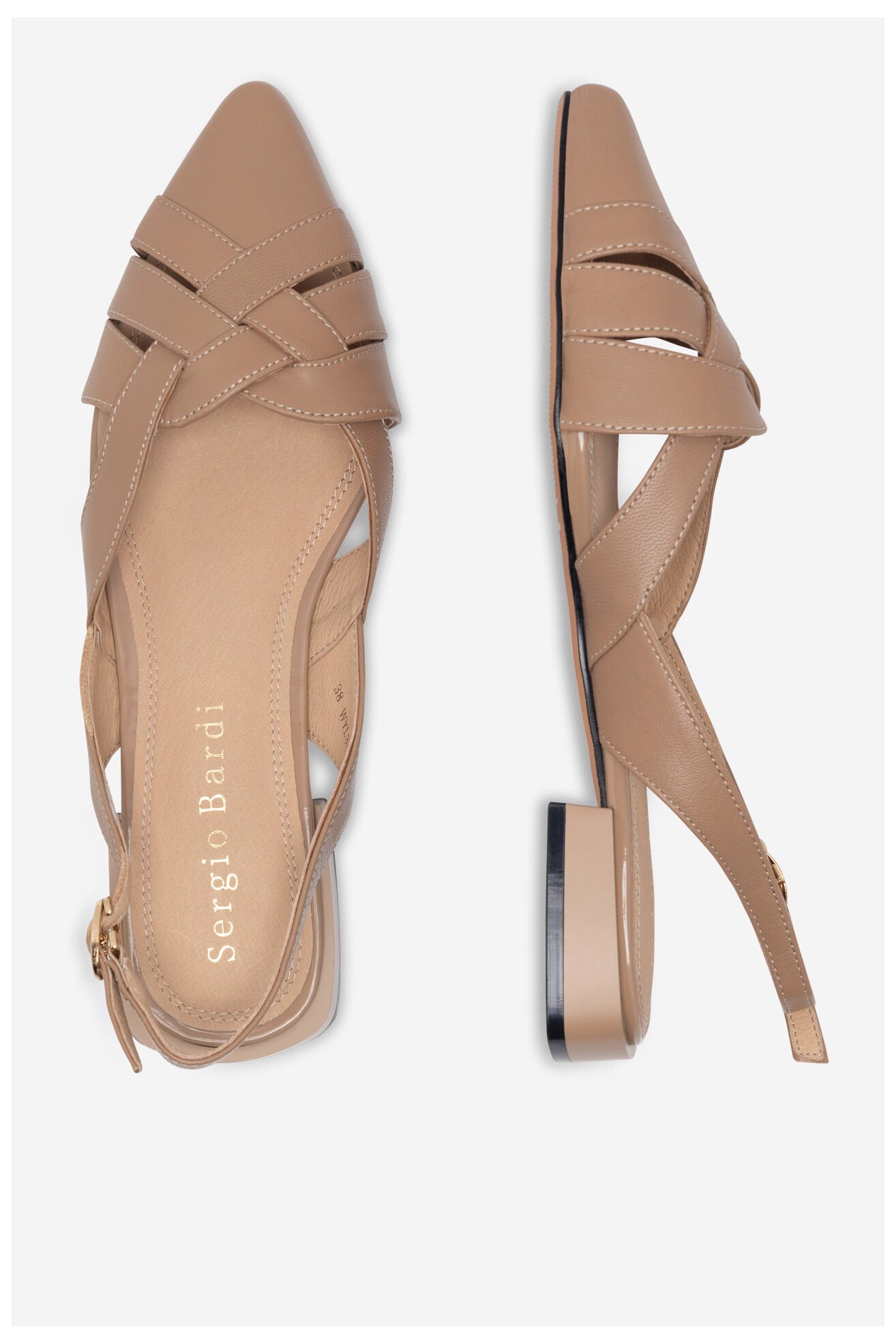 Baleriny Sergio Bardi WYL3476-1Z-SB Beżowy