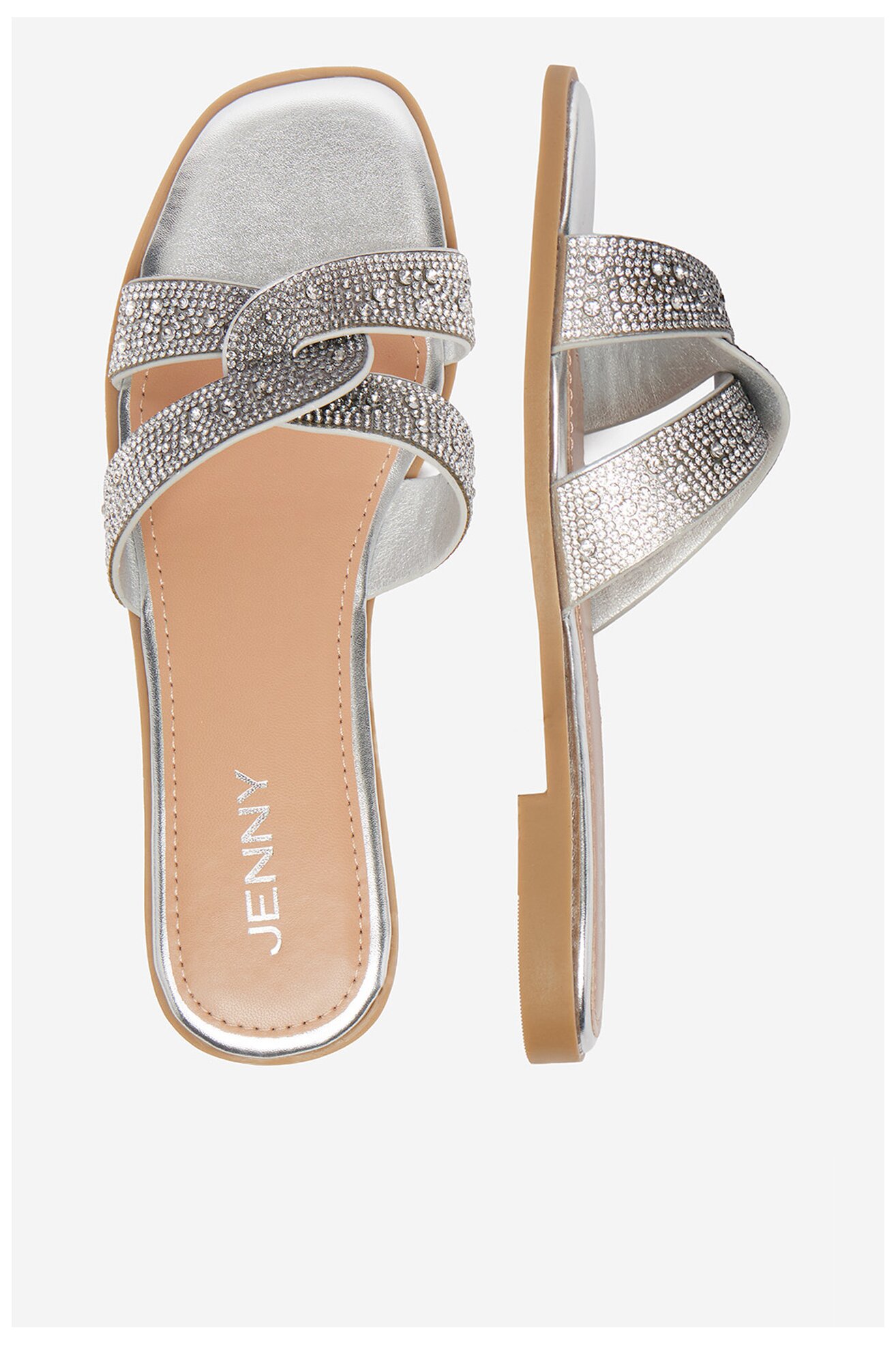 Klapki Jenny CEO-WSS21726-01 Srebrny