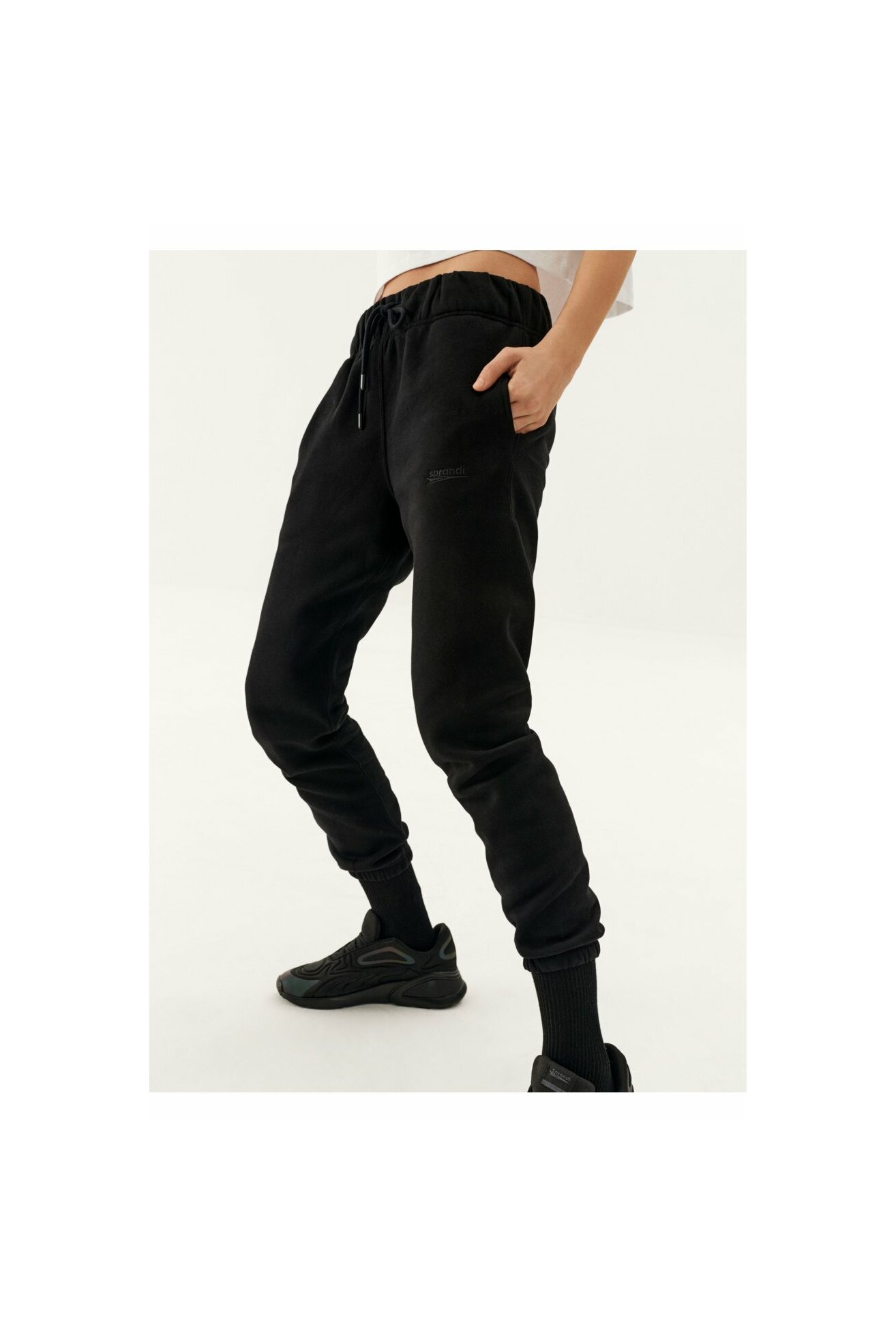 Spodnie joggersy Sprandi SS21-SPD004 Czarny