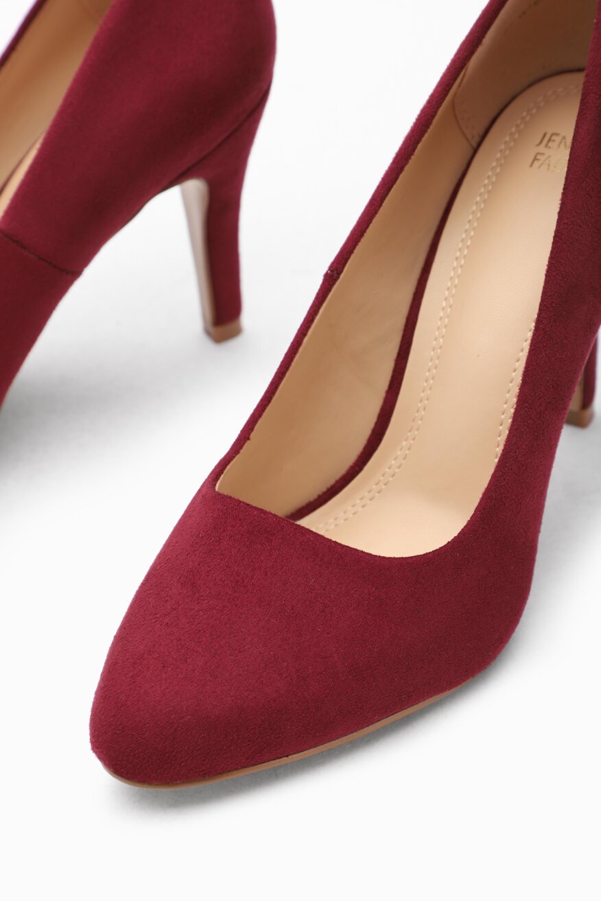 
                Jenny Fairy - Czółenka na obcasie bordowe - 5903698166582