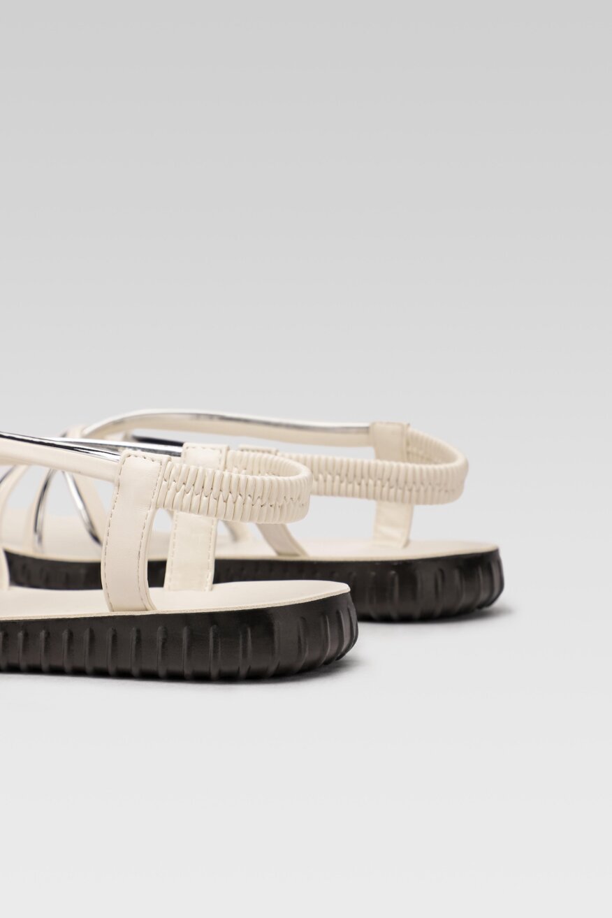 
                Bassano - Sandały pastelowe białe - 5903698558547