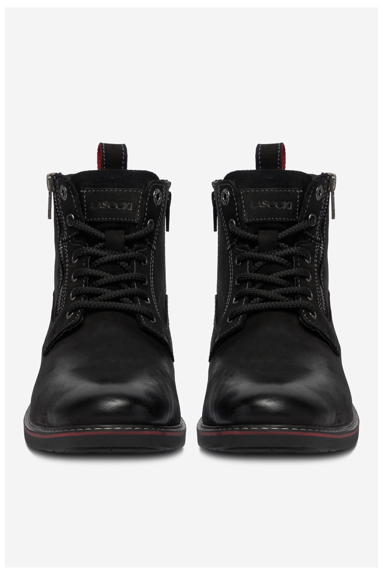Šněrovací vyšší obuv Lasocki CEO-JUAN-04 MI18 ČERNÁ