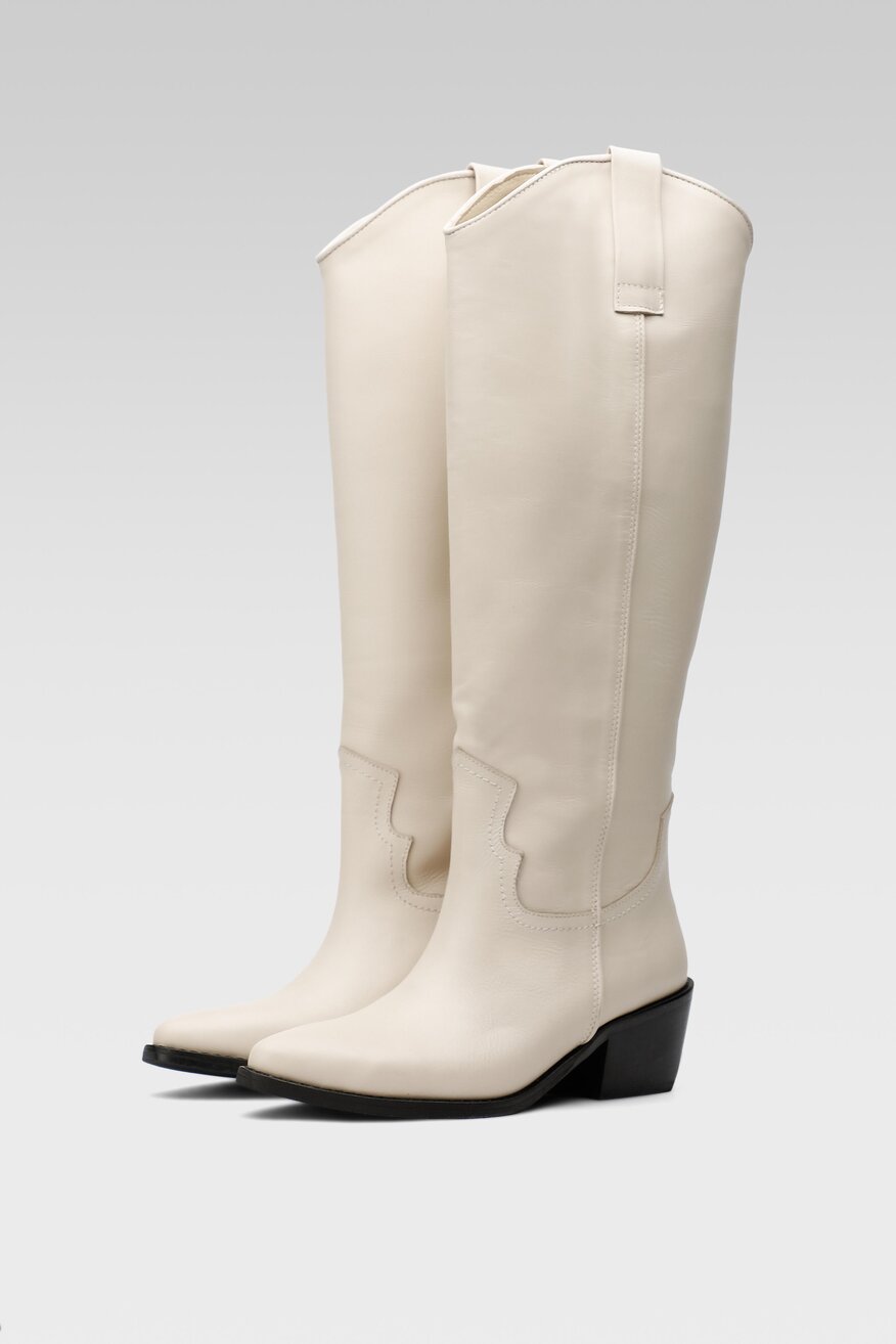 SIMPLE - Kozaki białe - 2230032346687