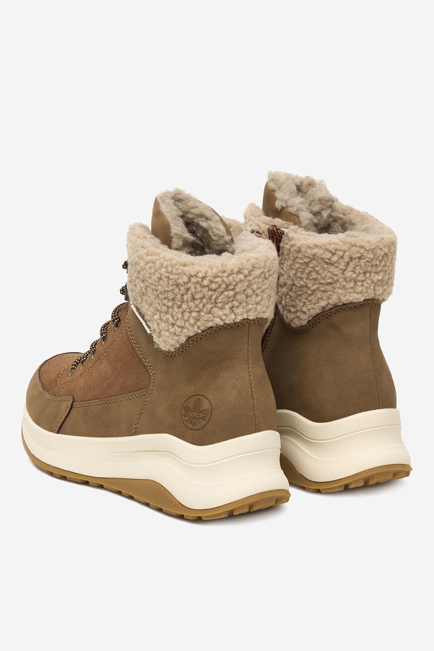 
                Rieker - Trzewiki zamszowe ocieplane - 2230085548410