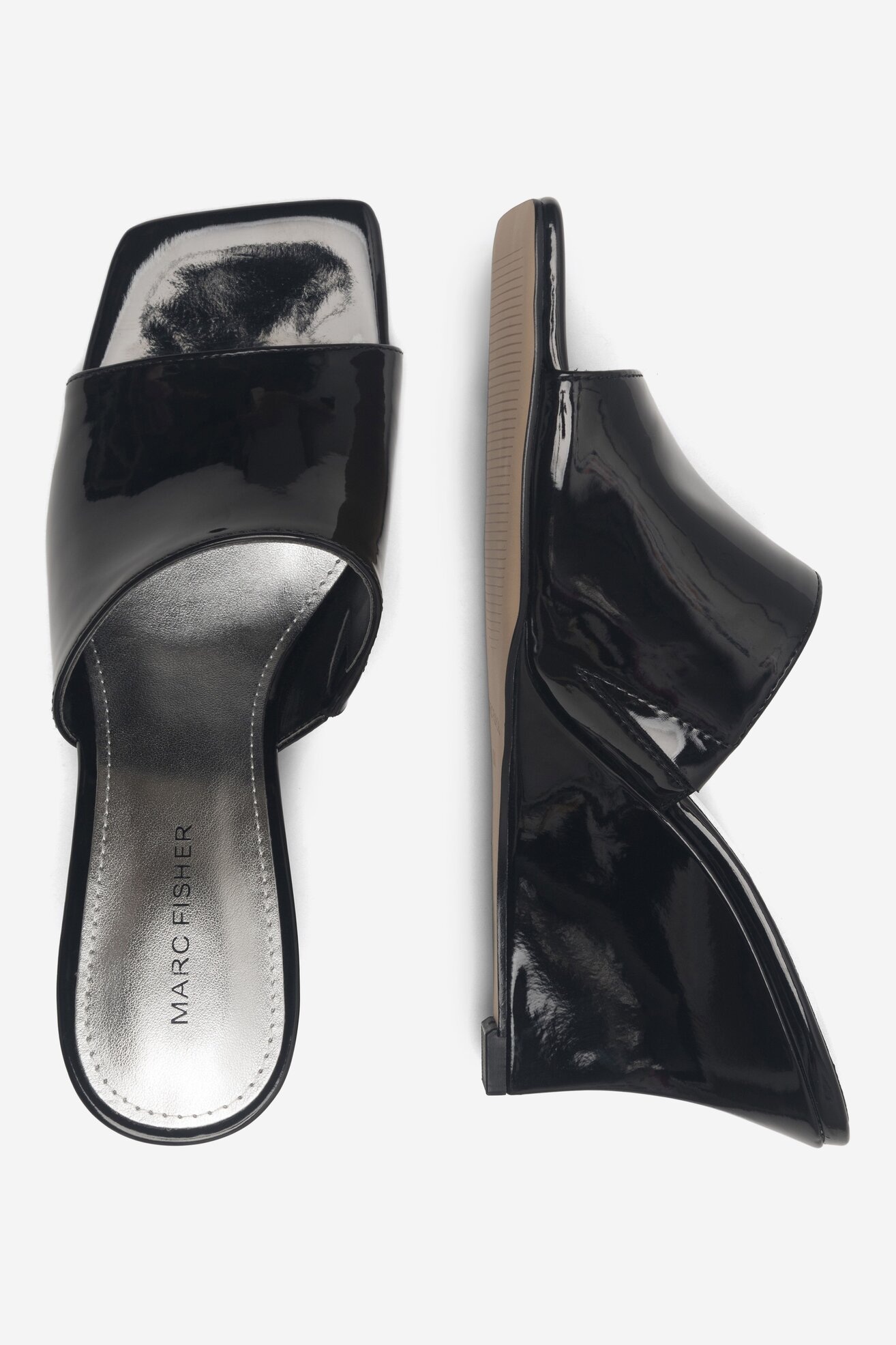 Klapki MARC FISHER F-ROLLO BLK01 Czarny - CCC.eu