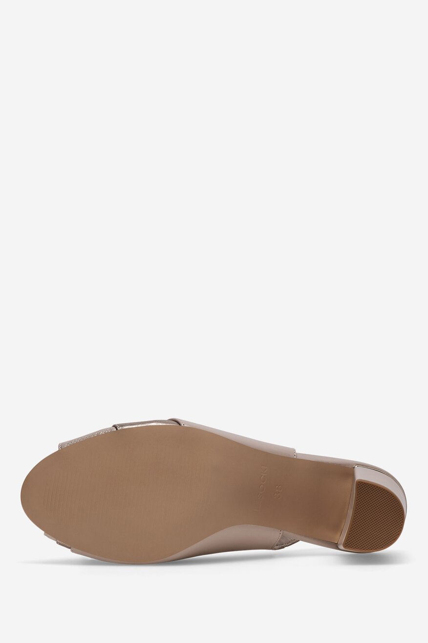 
                Lasocki - Sandały skórzane na słupku - 5905588495215