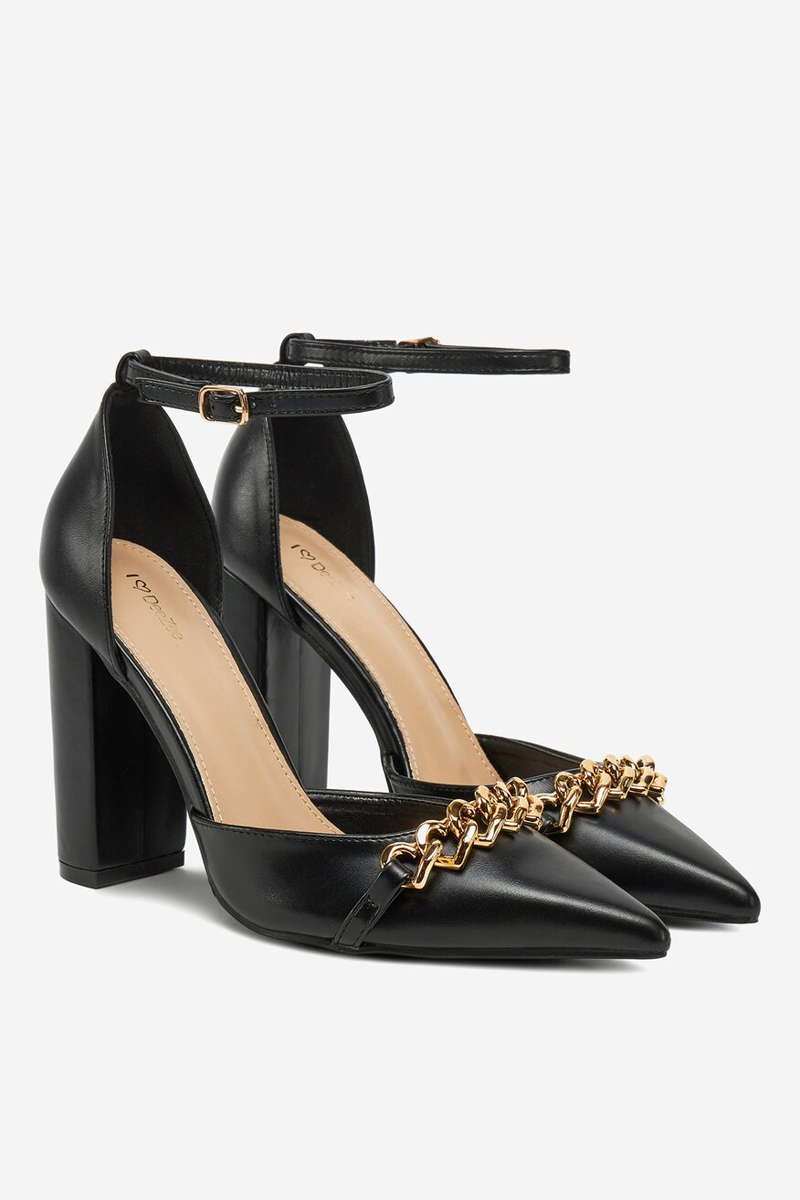 Pantofi cu toc DeeZee NEGRU - 5906751110447