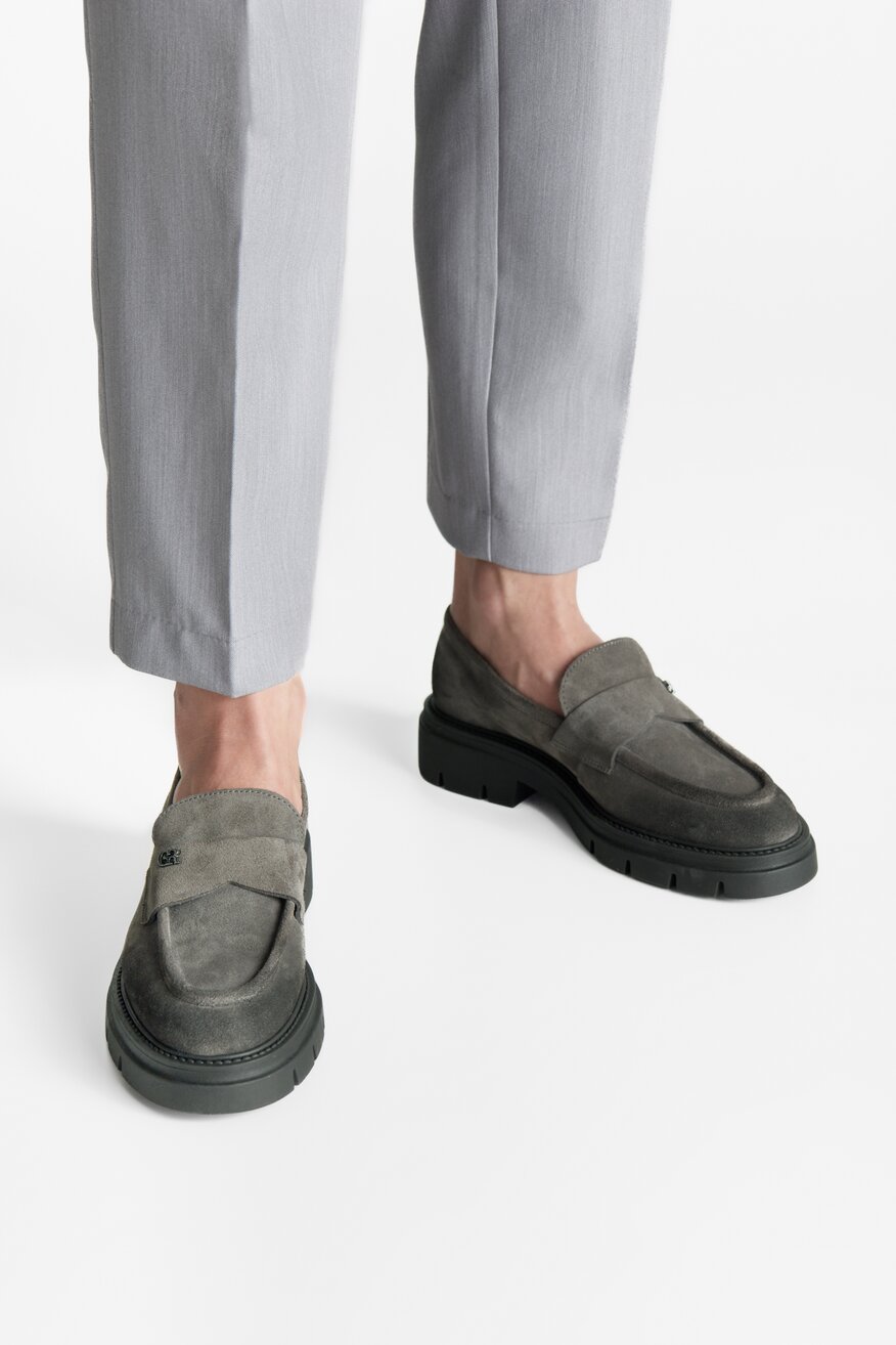 Gino Rossi - Loafersy zamszowe - 5905588856184