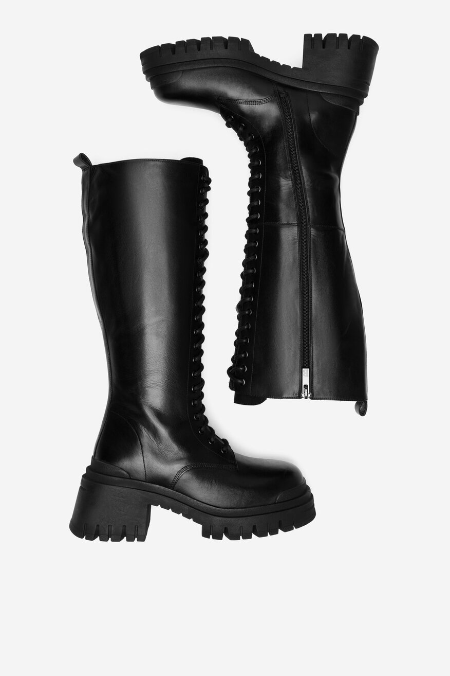 Badura - Kozaki skórzane - 5905588815327