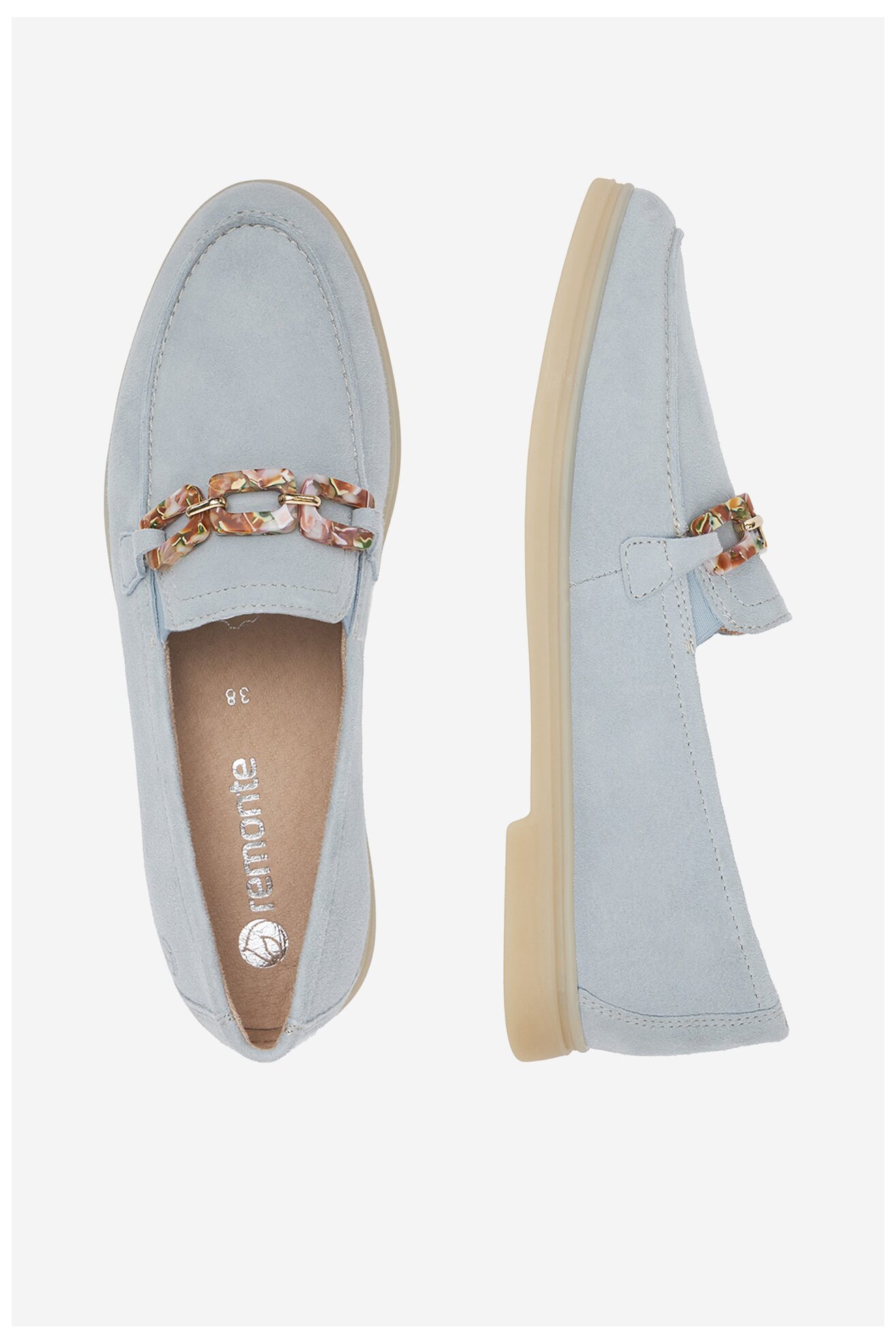 Mokasyn Remonte D2F00-12 Błękitny