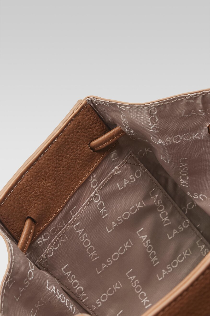 
                Lasocki - Torebka skórzana brązowa - 5904862646183