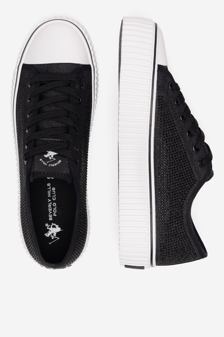 Pantofi pânză Beverly Hills Polo Club NEGRU - 5905588811244
