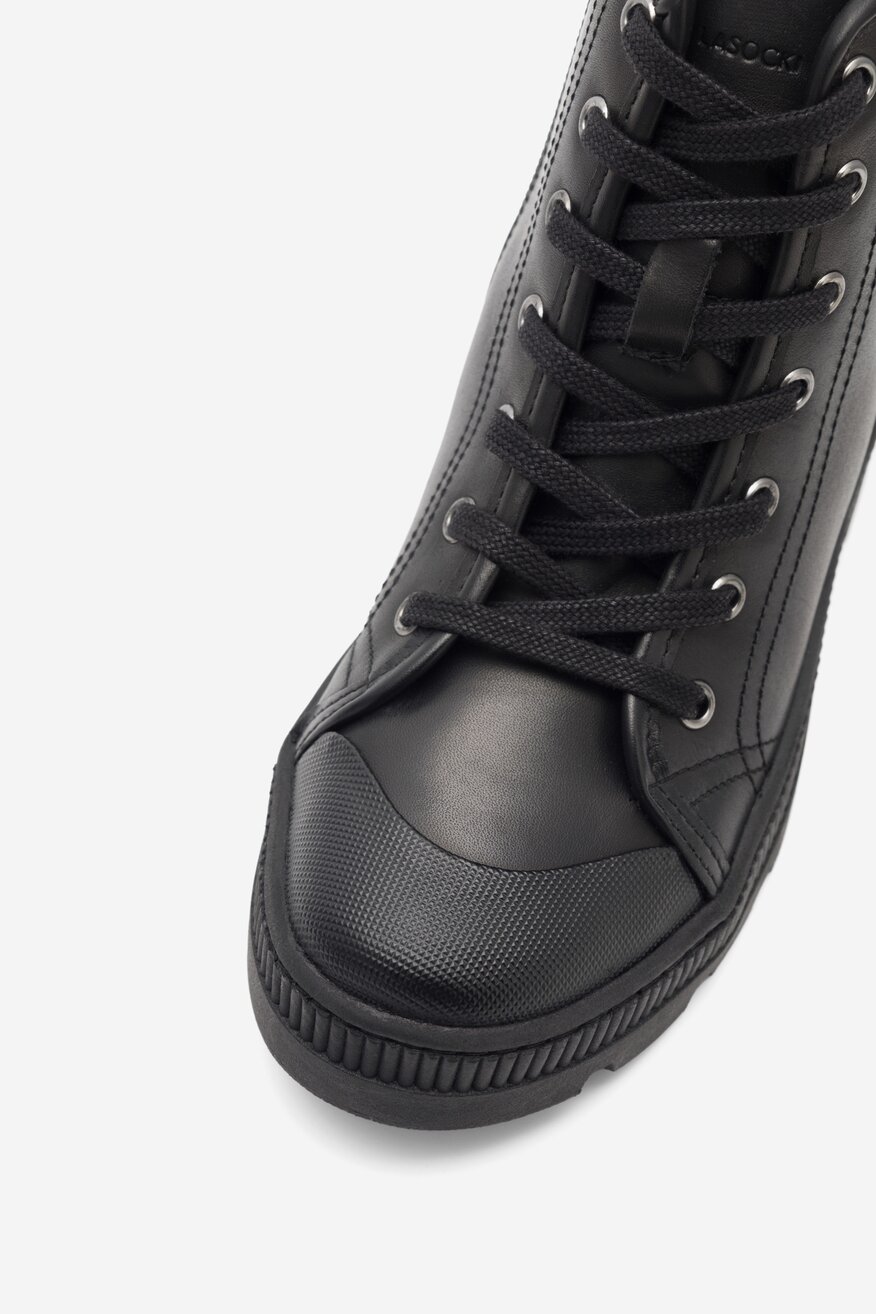 Lasocki Young - Trzewiki skórzane ocieplane - 5904862923598