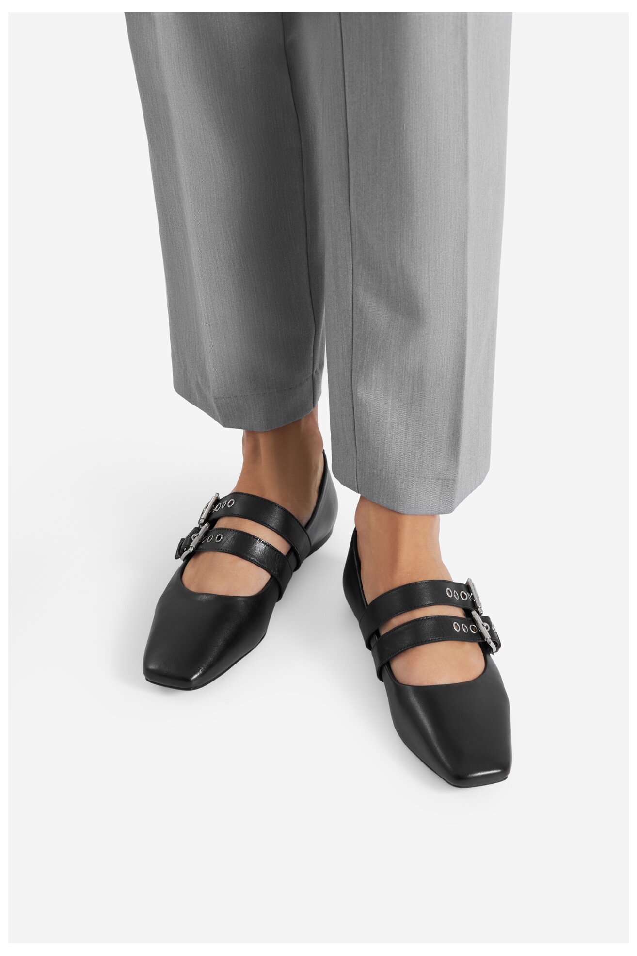 Baleriny Gino Rossi ALIYA- 116930 Czarny