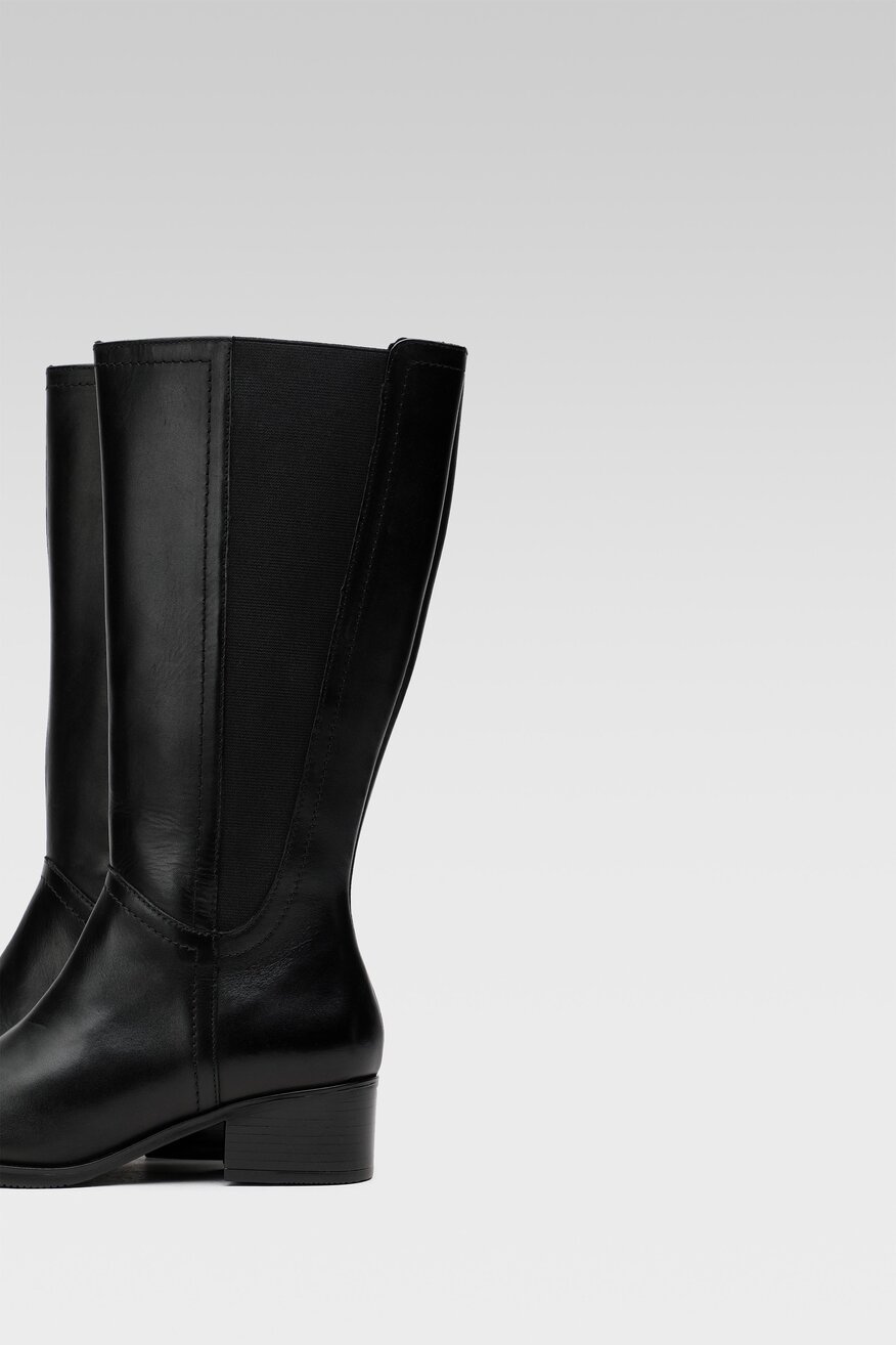 Go Soft - Kozaki skórzane na słupku - 5904862456645