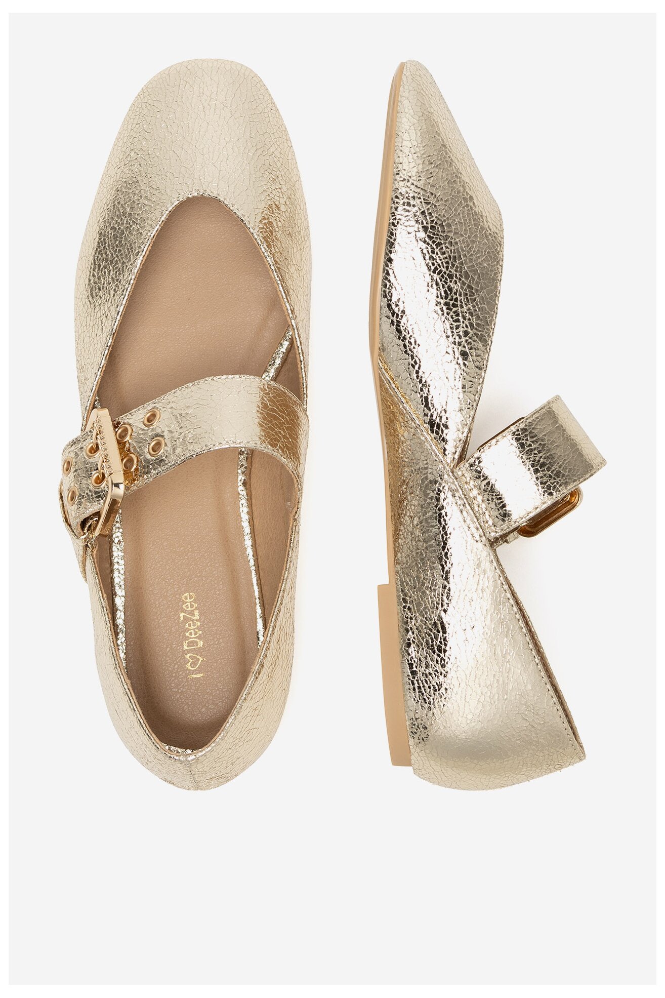 Baleríny DeeZee HY23066-1 ZLATÁ