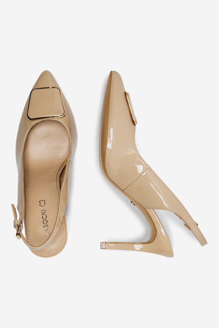 
                Lasocki - Czółenka skórzane lakierowane - 5905588302360