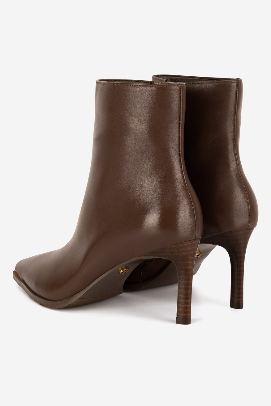 Gino Rossi - Botki skórzane na szpilce - 5905588985129