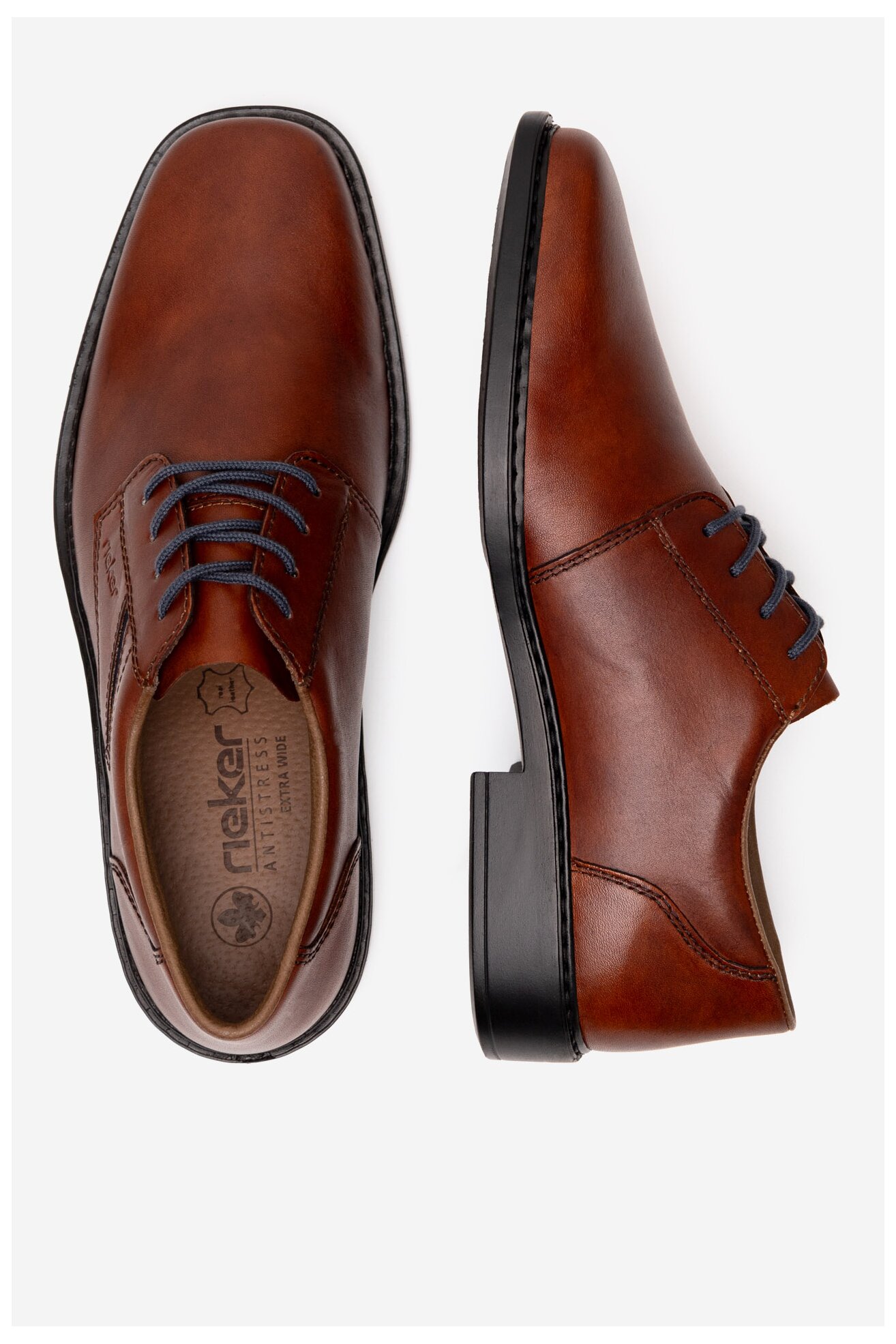 Półbuty Rieker B0803-24 Brązowy ciemny