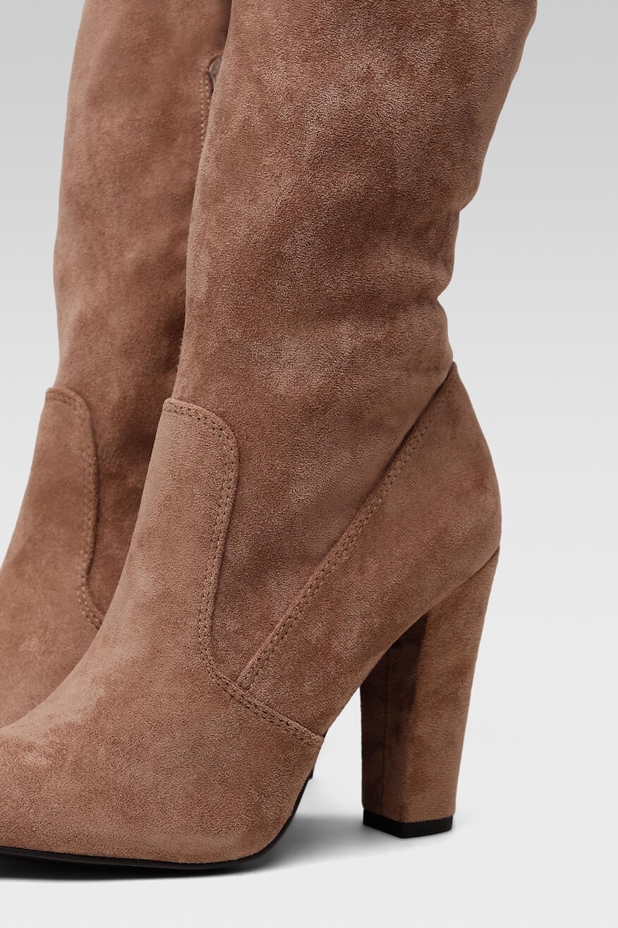 DeeZee - Kozaki szpice beżowe - 5903698990484