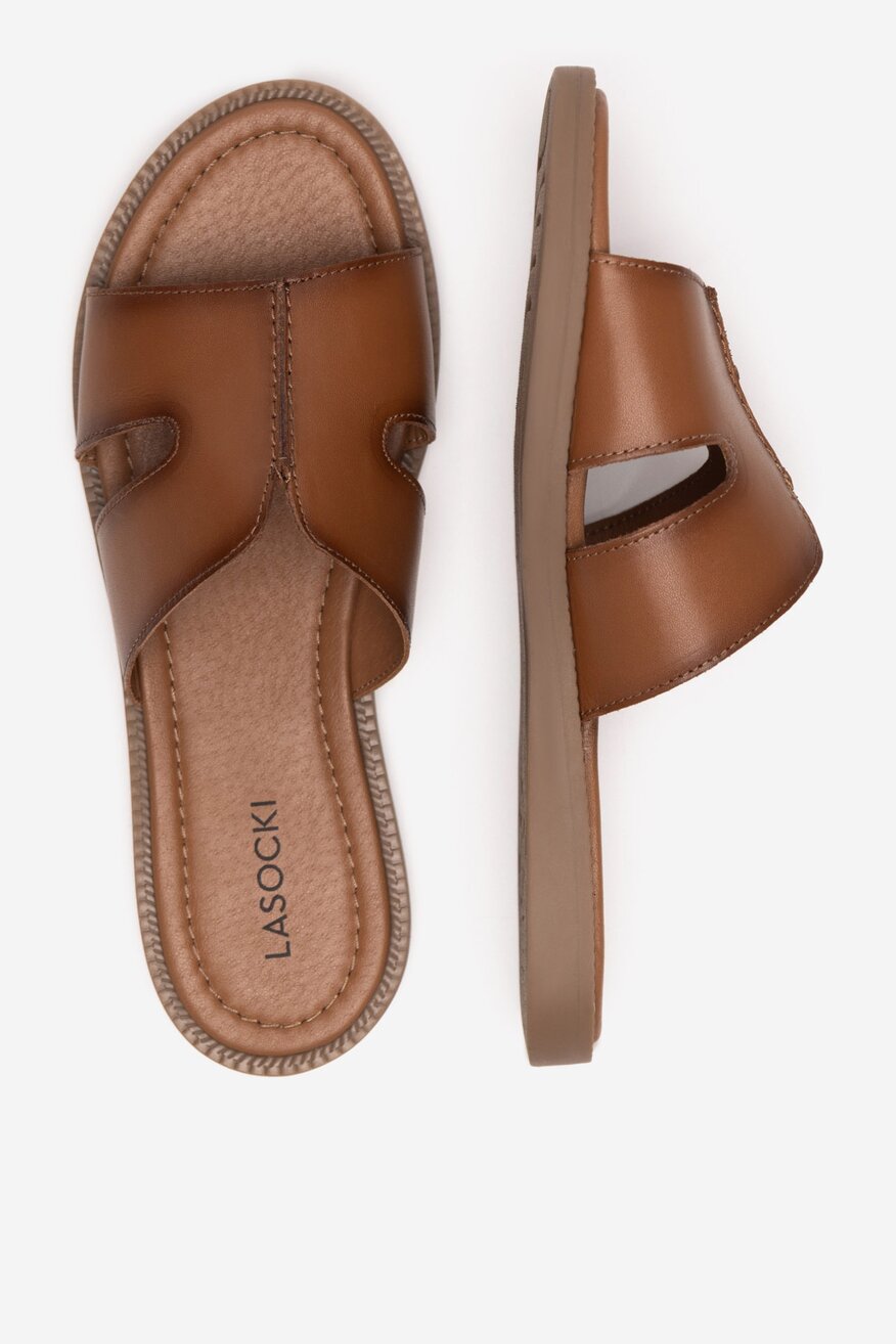 
                Lasocki - Klapki skórzane - 5905588572268